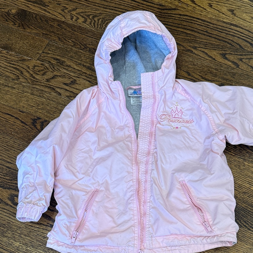 Princess Pink Hooded Kids Jacket XS